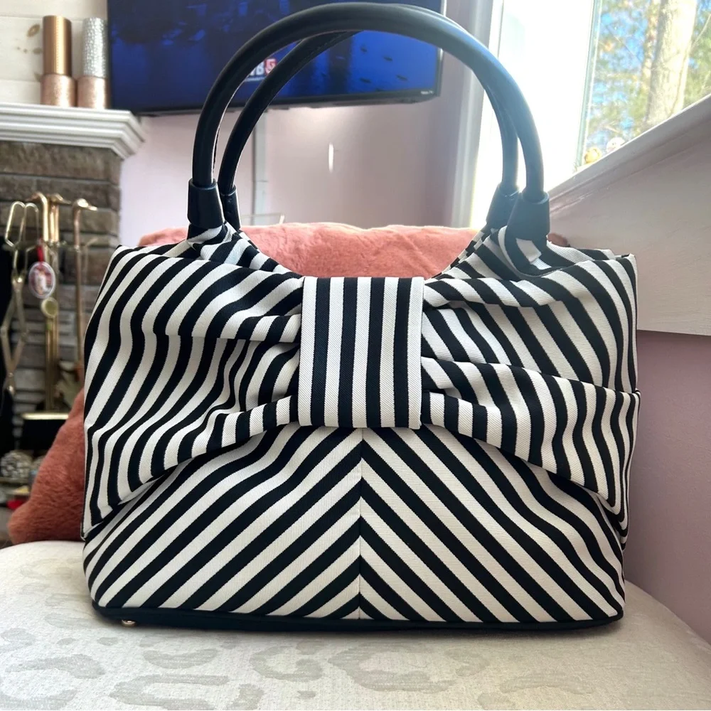 Kate Spade Sutton Black and White Satchel Bag